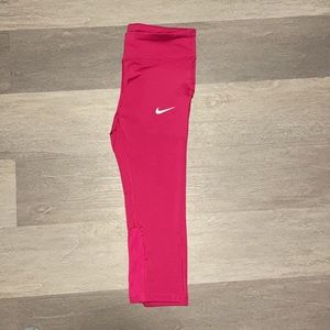 Nike 3/4 Leggings with Mesh Calf Detail (Hot Pink)